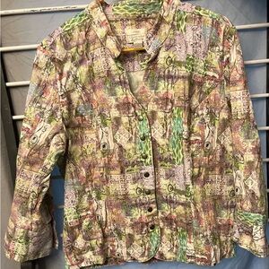 Christopher & Banks Multicolor Patterned Blazer